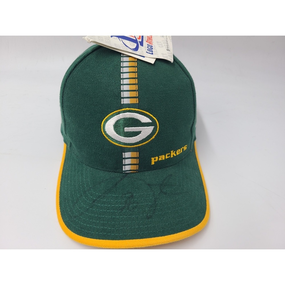 Vintage Green Bay Packers Logo Athletic Pro Line Signed Autographed Hat‎ Cap NFL